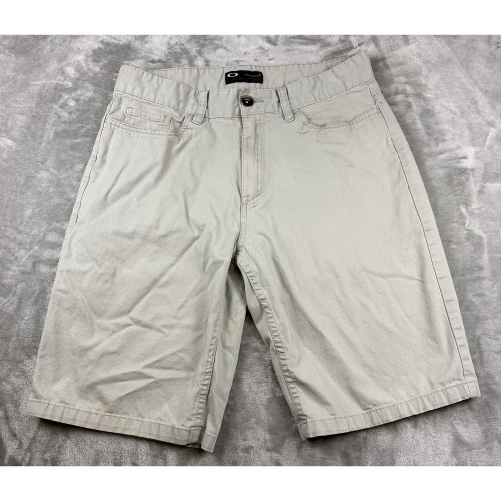Oakley Shorts Mens 31 Stone Chino Flat Front Performance Golf Preppy Surf Skate